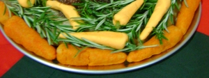Detail of the marchpane carrots (the darker ones)